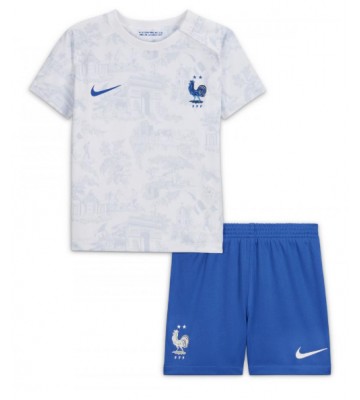 France Replica Away Stadium Kit for Kids World Cup 2022 Short Sleeve (+ pants)